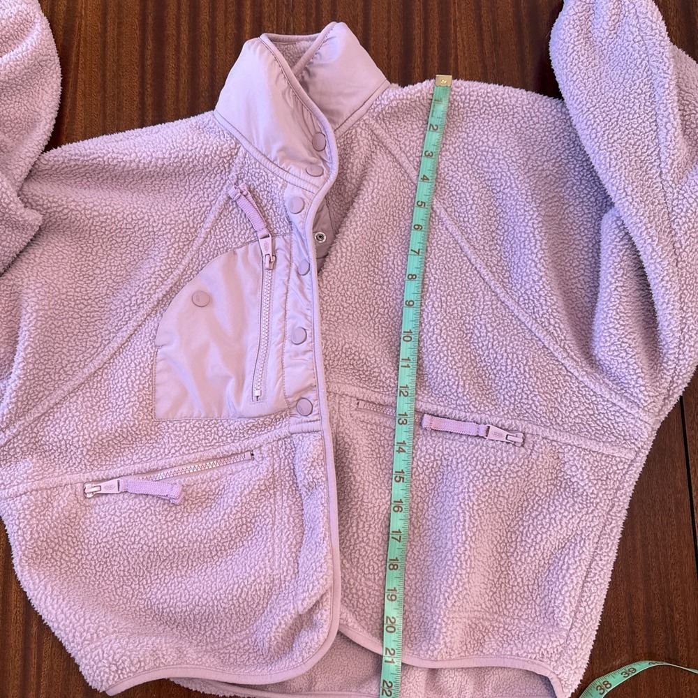 Free People FP Movement Hit The Slopes Fleece Jacket Women's Size XS Pink - Picture 12 of 13